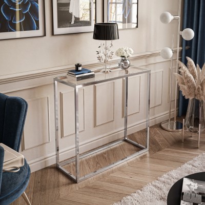 Konsola MODERN GLASS CHROM 80/100 cm