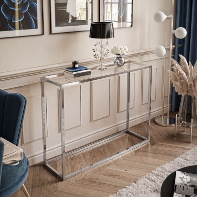 Konsola MODERN GLASS CHROM 80/100 cm