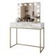 Toaletka kosmetyczna BLANCO GOLD ELITE z lustrem i oświetleniem