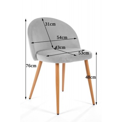 Krzesło tapicerowane VELUTO