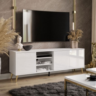 Szafka RTV SANAYI IV biały połysk