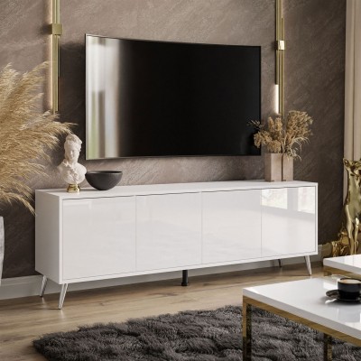 Szafka RTV SANAYI IV biały połysk