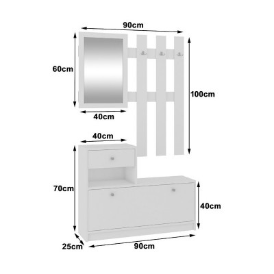 Garderoba AVINIO z lustrem