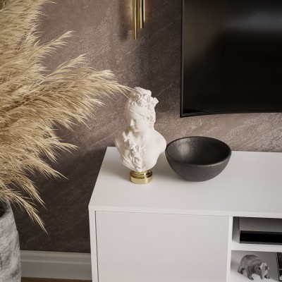 Szafka RTV SANAYI III na nóżkach biały połysk Szafka RTV SANAYI III na nóżkach biały połysk