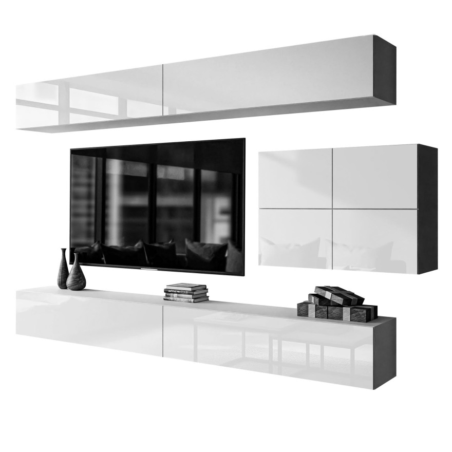 Meblościanka COLGANTE + LED wysoki połysk