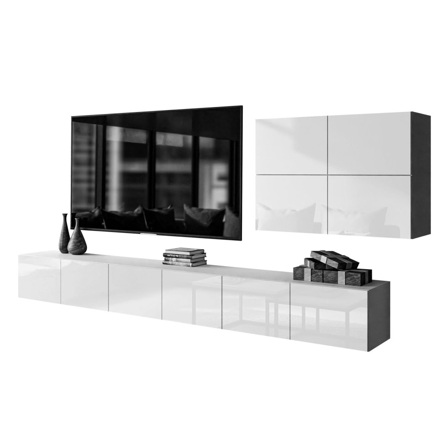 Meblościanka COLGANTE VI + LED wysoki połysk