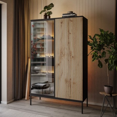 Witryna wysoka ECLIPSE WTSZ104 czarny dąb wotan Witryna wysoka ECLIPSE WTSZ104 czarny dąb wotan