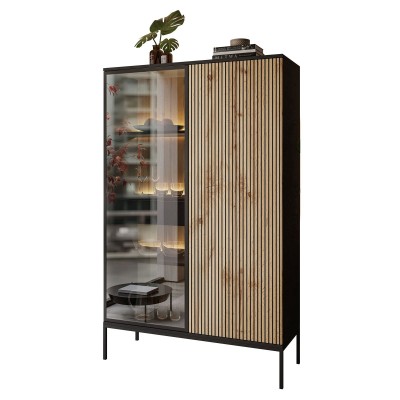 Witryna wysoka ECLIPSE WTSZ104 czarny dąb wotan Witryna wysoka ECLIPSE WTSZ104 czarny dąb wotan