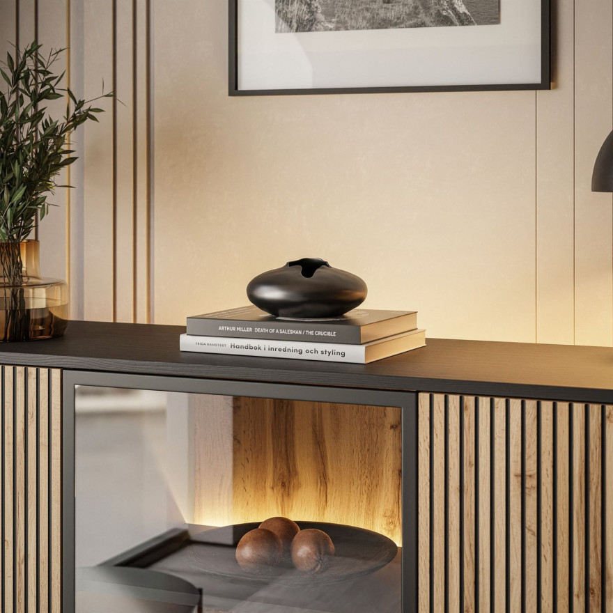 Komoda ECLIPSE K154 czarny dąb wotan