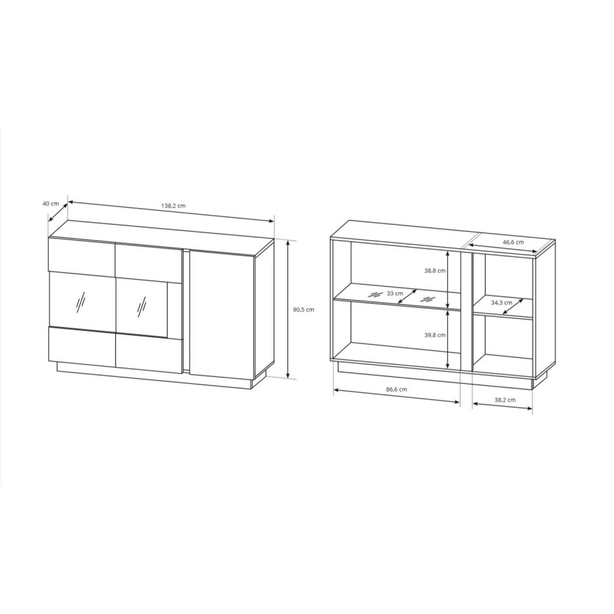 Witryna stojąca wysoka ARCO