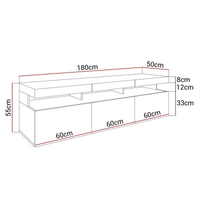 Szafka pod telewizor W9.314 VANCOUVER czarny połysk Szafka pod telewizor W9.314 VANCOUVER czarny połysk