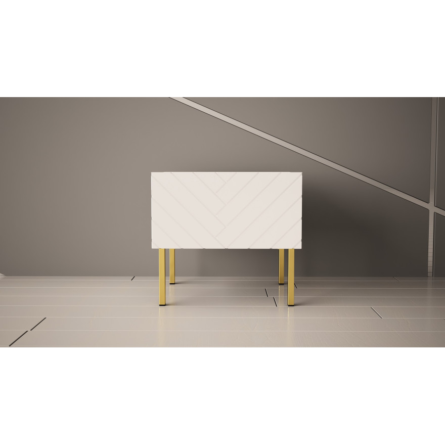 Stolik nocny SANTILE na złotych nogach