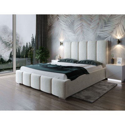 Łóżko tapicerowane SELENA z pojemnikiem wysoki zagłówek 160x200 Jasmine 21