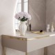 Toaletka kosmetyczna AURORA GOLD na złotym stelażu z lustrem