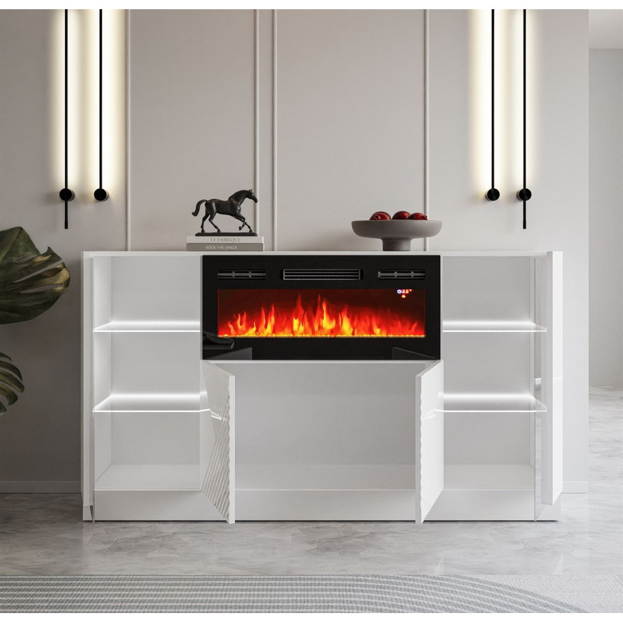 Komoda CAMINO z kominkiem elektrycznym i oświetleniem Komoda CAMINO z kominkiem elektrycznym i oświetleniem