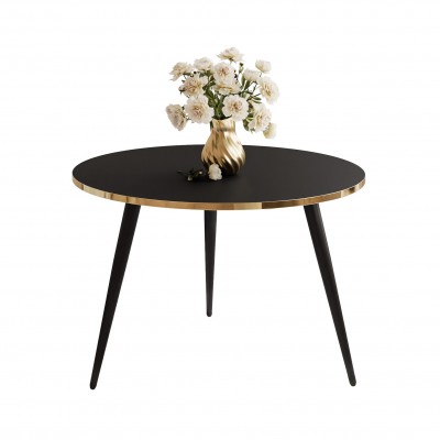 Okrągły stolik kawowy SOLEIL 2w1 czarny mat