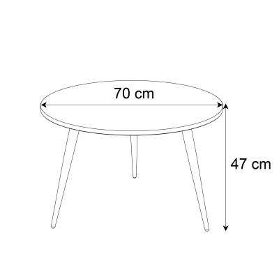 Okrągły stolik kawowy SOLEIL wysoki połysk