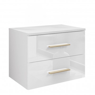 Stolik nocny LINA II podwieszany UCHWYT złoty LED wysoki połysk Stolik nocny LINA II podwieszany UCHWYT złoty LED wysoki połysk