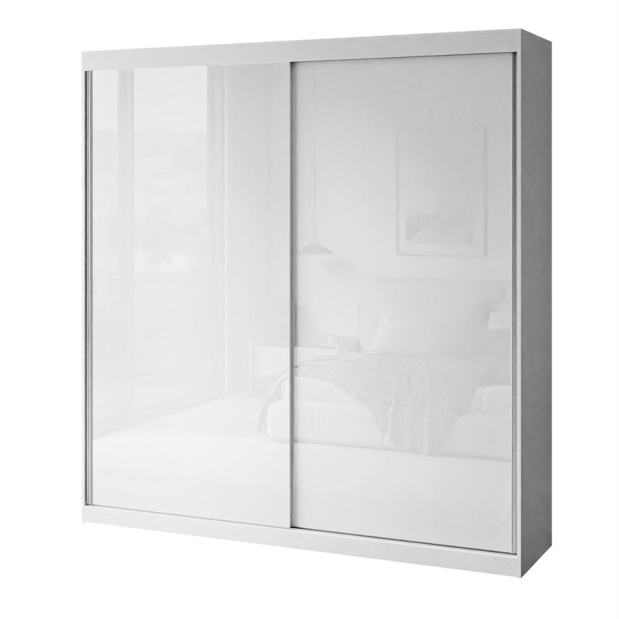 Szafa przesuwna BASTER GLOSSY biały połysk Szafa przesuwna BASTER GLOSSY biały połysk