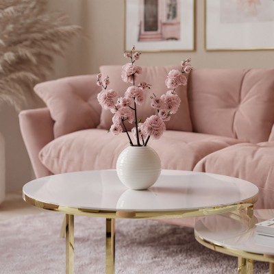 Ława okrągła CIRI CHROM 2w1 złoty chrom