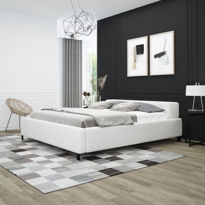 Łóżko tapicerowane AYSEL z pojemnikiem i stelażem