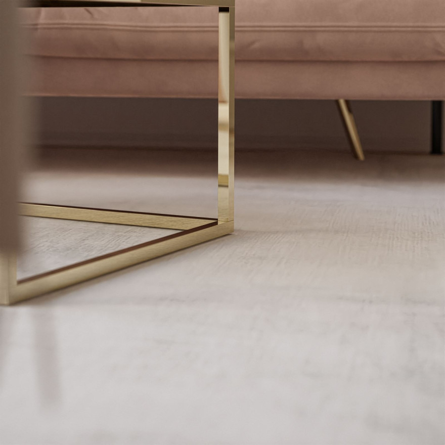 Stolik kawowy 2w1 YOSHI wysoki połysk złoty chrom