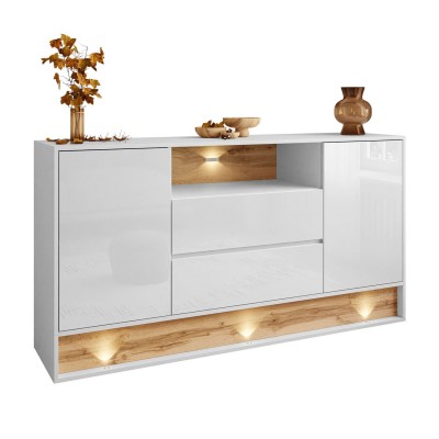 Komoda z szufladami VILIA z wstawką dąb wotan Komoda z szufladami VILIA z wstawką dąb wotan