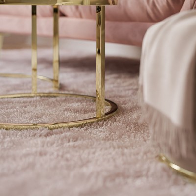 Ława okrągła CIRI CHROM 2w1 złoty chrom