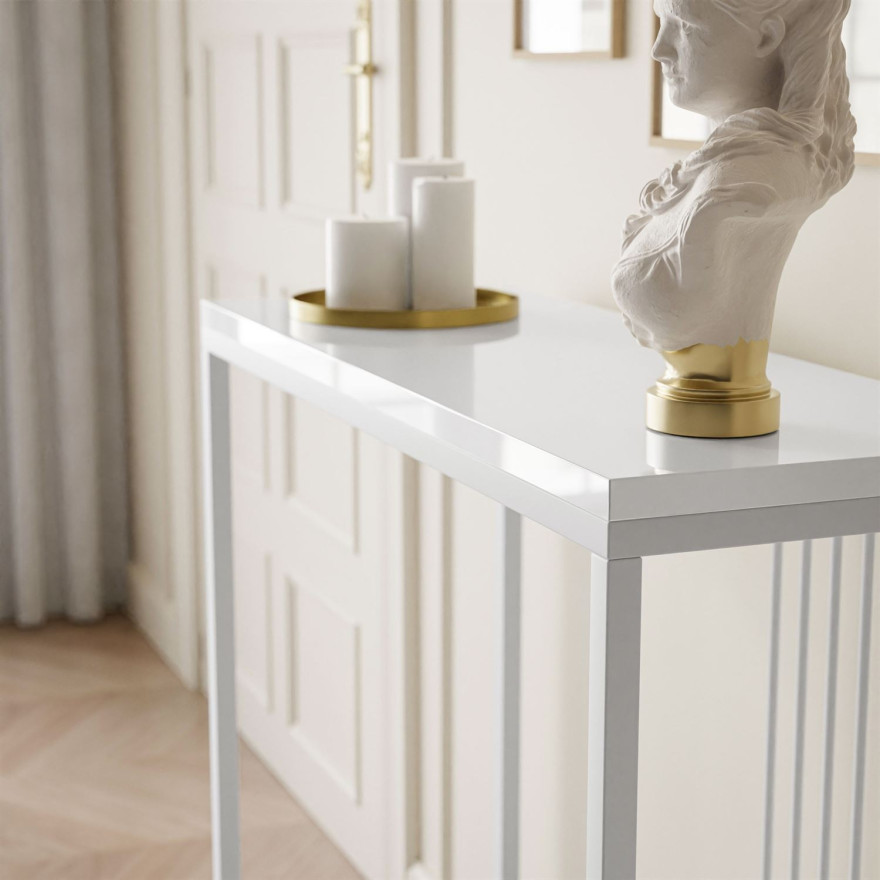 Konsola PRIME 80/100 cm wysoki połysk złoty mat Konsola PRIME 80/100 cm wysoki połysk złoty mat