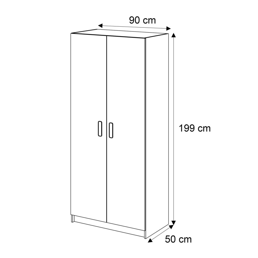 Szafa uchylna CHAMPION dąb sonoma biały