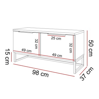 Szafka RTV TOP na metalowym stelażu Szafka RTV TOP na metalowym stelażu