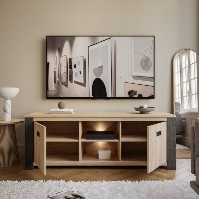  Stolik pod telewizor LOUI 152 cm dąb puccini