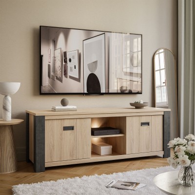 Stolik pod telewizor LOUI 152 cm dąb puccini