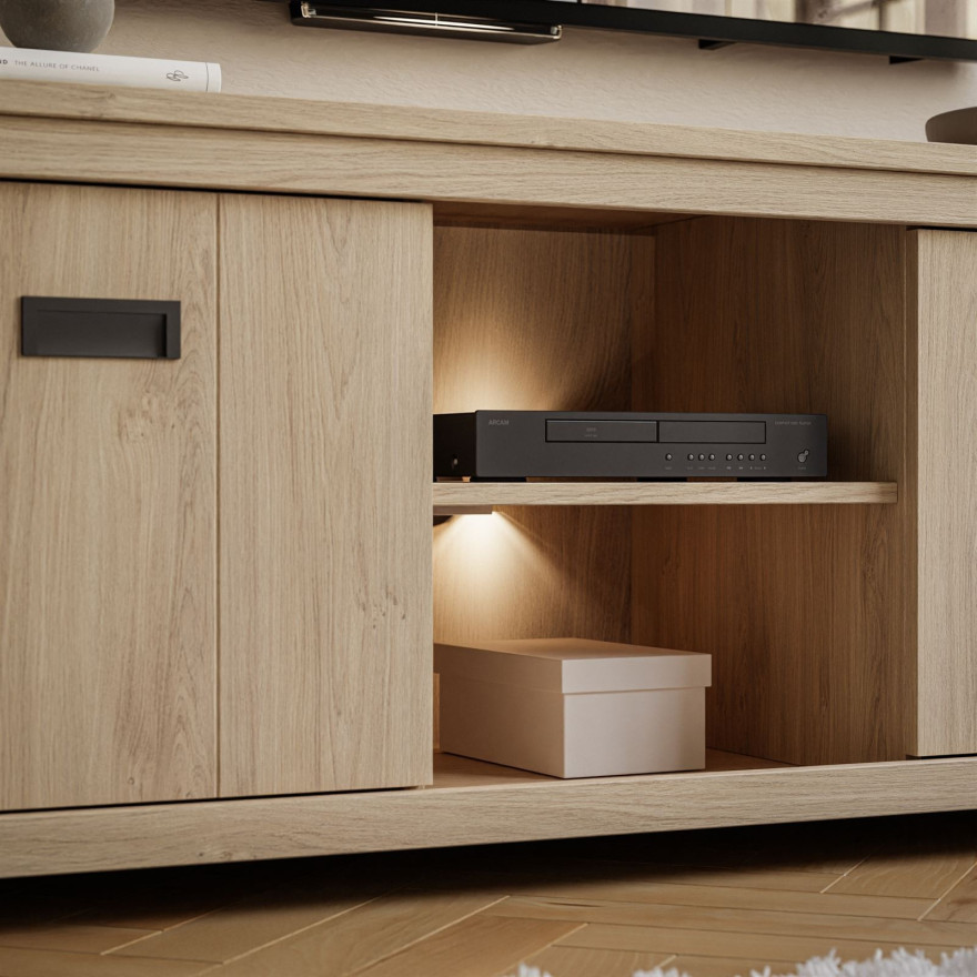  Stolik pod telewizor LOUI 152 cm dąb puccini