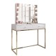 Toaletka kosmetyczna BLANCO ELITE z lustrem i oświetleniem złoty chrom