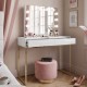 Toaletka kosmetyczna BLANCO ELITE z lustrem i oświetleniem złoty chrom