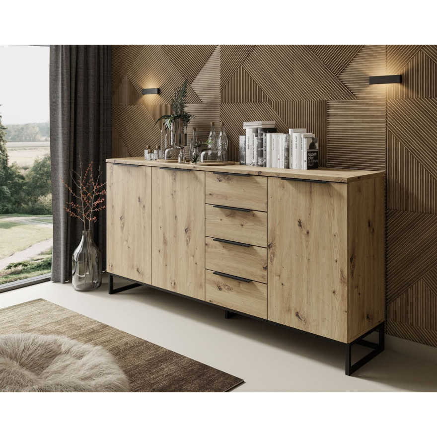 Komoda trzydrzwiowa TOP 18 dąb artisan Komoda trzydrzwiowa TOP 18 dąb artisan