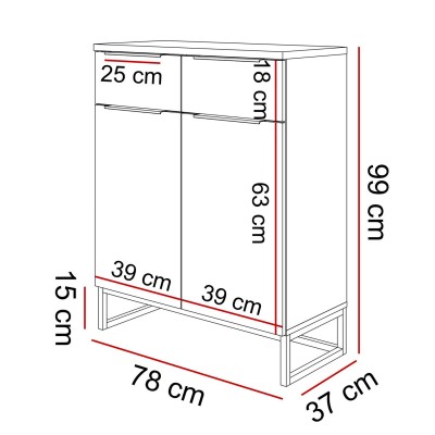 Komoda TOP 4 dąb artisan