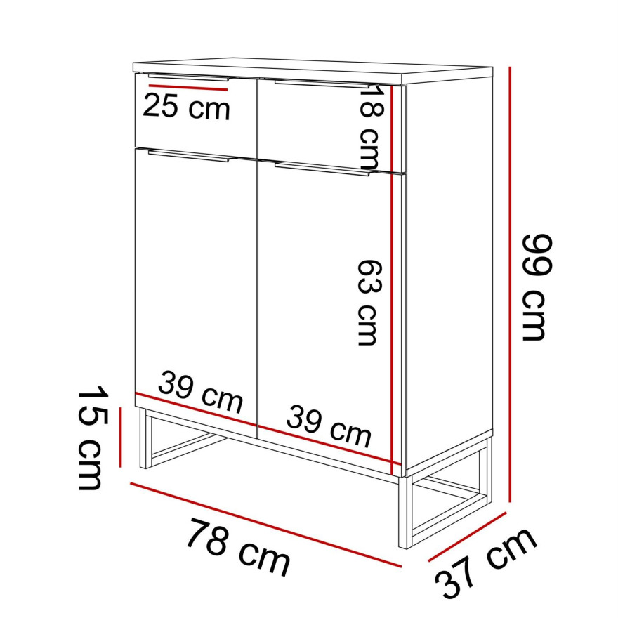 Komoda TOP 4 dąb artisan