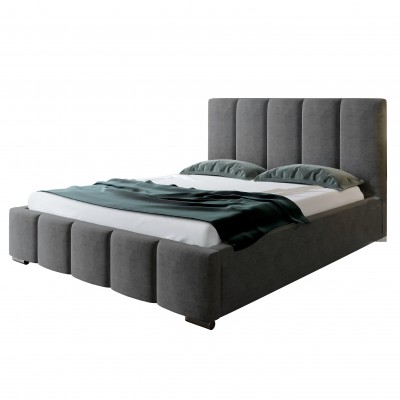 Łóżko tapicerowane SELENA 160x200 cm wysoki zagłówek Jasmine 96