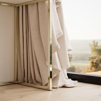 Toaletka kosmetyczna QUINNIE z lustrem LED złoty chrom Toaletka kosmetyczna QUINNIE z lustrem LED złoty chrom