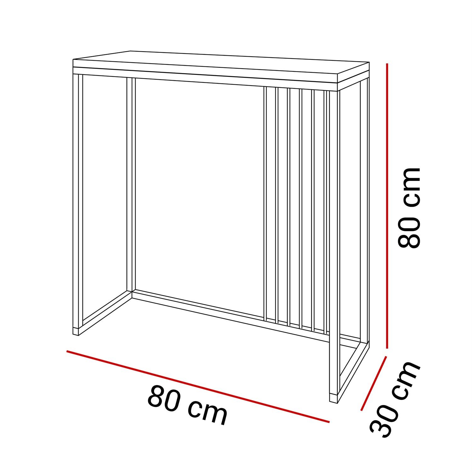 Konsola PRIME GRIGIA 80/100 cm