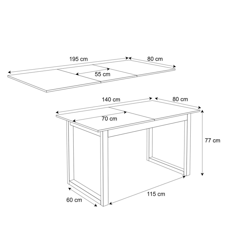 Stół rozkładany ARTON II 140 cm