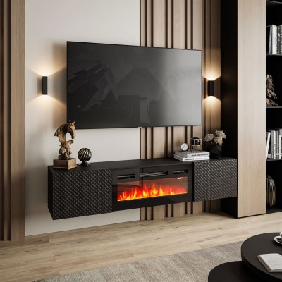 Szafka RTV CAMINO z kominkiem elektrycznym i oświetleniem