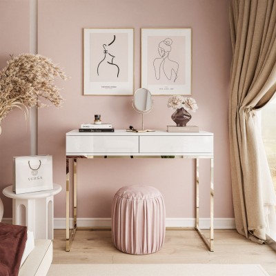 Konsola BLANCO z szufladami ZŁOTY CHROM Konsola BLANCO z szufladami ZŁOTY CHROM