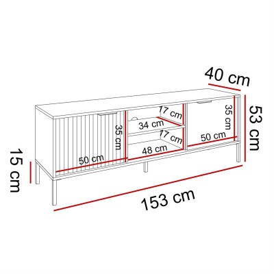 Szafka RTV YSTAD 2D 153 cm