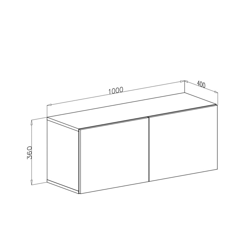 Szafka RTV AURA 100 biały wysoki połysk