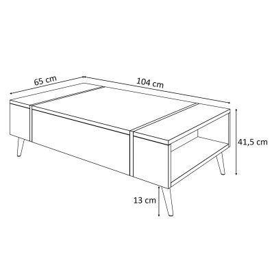 Stolik kawowy ONYX LOFT na nóżkach
