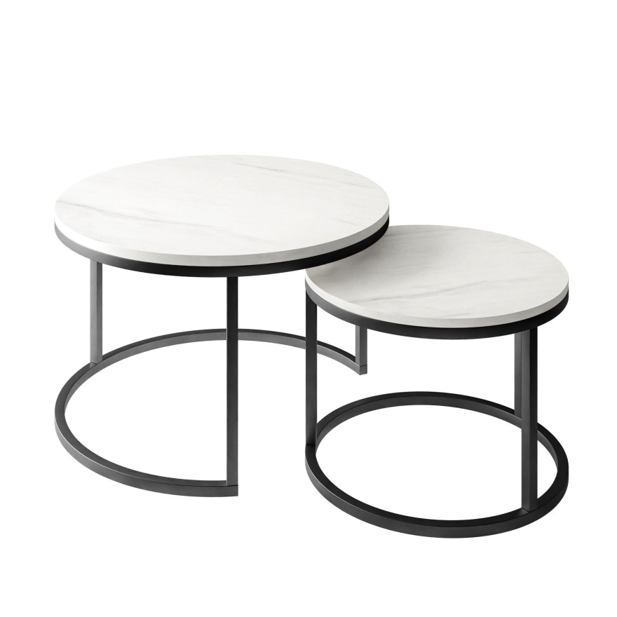 Okrągły stolik kawowy CIRI 2w1