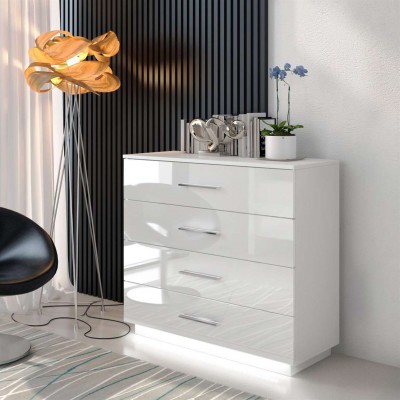 Komoda Lina UCHWYTY chrom LED